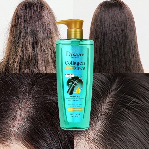 Disaar Custom Collagen Maca Hair Shampoo Aloe Vera Extracts Scalp Cleaning Hair Loss Products Nourishing Hair Wash Shampoo