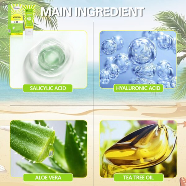 Disaar Natural Calm My Acne Sunscreen Moisturiser Korean Best Sun Block Sunscreen Cream For The Skin - Image 6