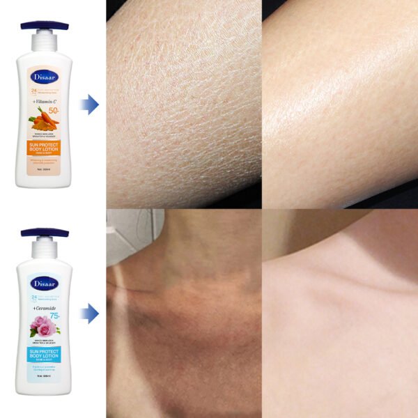 Disaar OEM Sunscreen Body Lotion Spf 50 75 Body Brightening Moisturizing Sun Protection Ceramide Skin Repair Body Lotion - Image 6