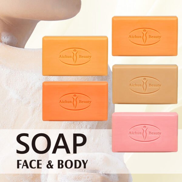 Aichun Beauty Vitamin C Essential Oil Soap Deep Cleans Pore Even Skin Tone Brightening Skin Soothing Essence Face Body Soap Bar - Image 6