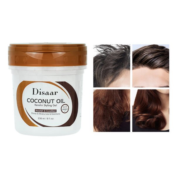 Best Men's Hair Care Styling Gel Products Natural Black Castor Oil Hair Strengthener Wax Hair Styling Gel for Men - Image 6