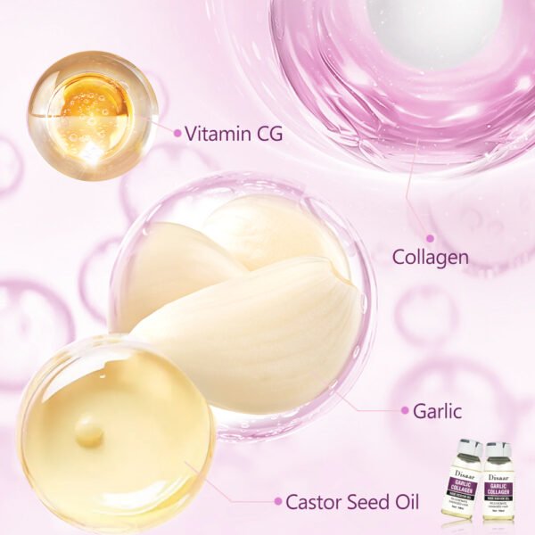 OEM Collagen Garlic Hair Serum Oil Set Vitamin Cg Damaged Hair Repair Serum Brightening Hair Care Moisturizer Essential Oil Set - Image 6