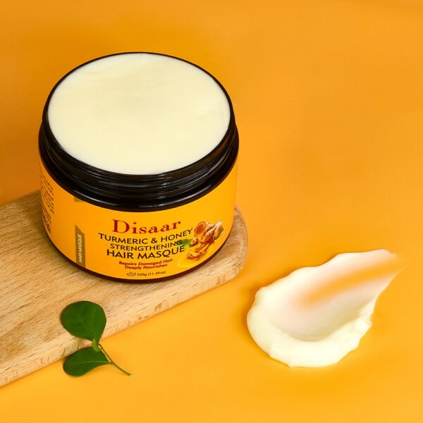 Disaar Factory Price Turmeric & Honey Hair Care Mask Natural Strengthener Deep Repairing Moisturizing Damaged Hair Mask Cream - Image 6