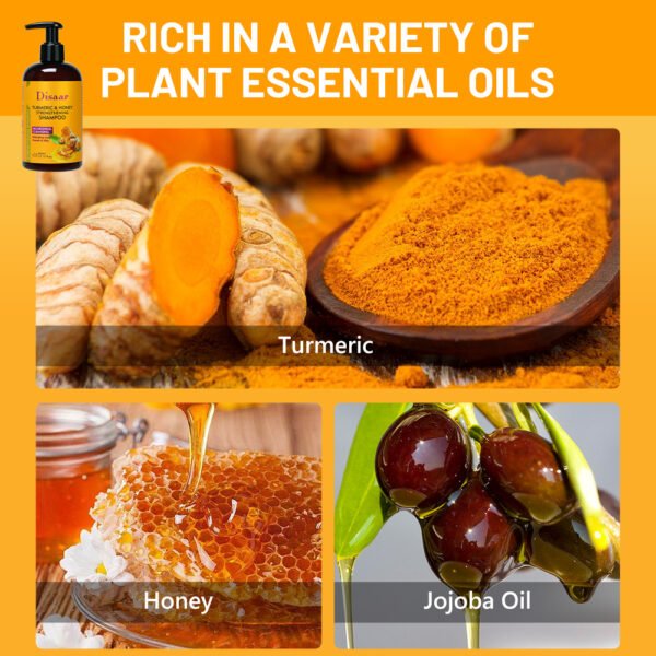 Disaar Turmeric & Honey Strengthening Shampoo Hair Care With Jojoba Oil Clean Nourishing Smoothing Hair Shampoo Products - Image 6