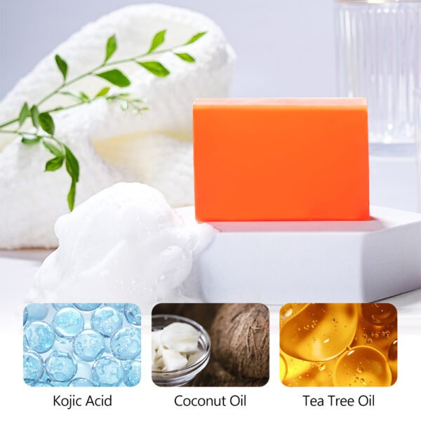 GUANJING Deep Cleansing Kojic Acid Soap Three-piece Soap Set Whitening Soap for The Skin - Image 6