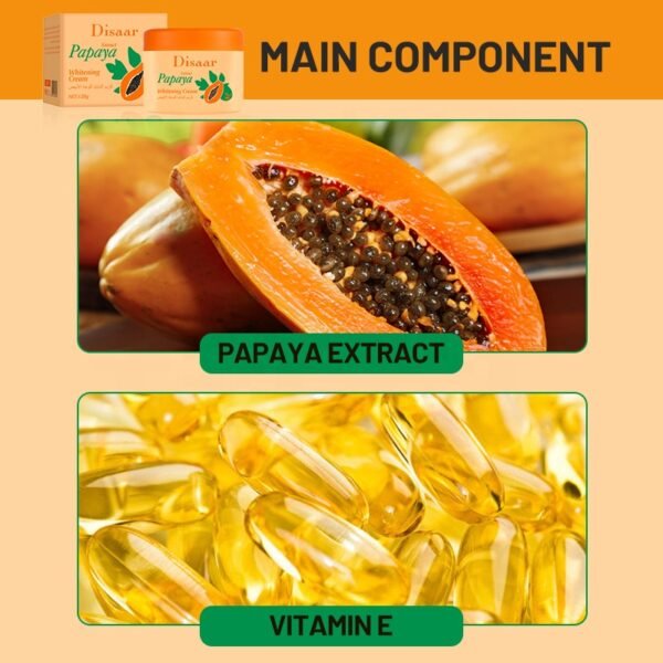 Papaya Whitening Face Cream Vitamin E Anti Age Moisturizing Face Cream For Dark Spots - Image 6