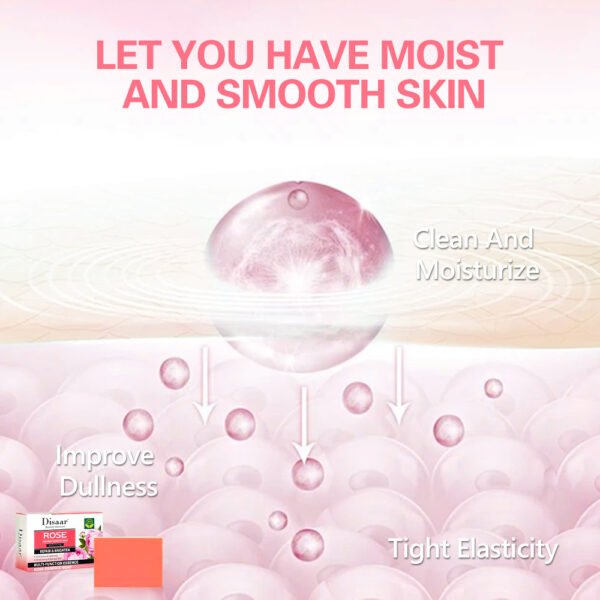 Disaar Rose & Ceramide Essence Soap Hotel Soaps Deep Cleansing Smooth Skin Lightening Care Product Oil Control Wash Bath Soap - Image 6
