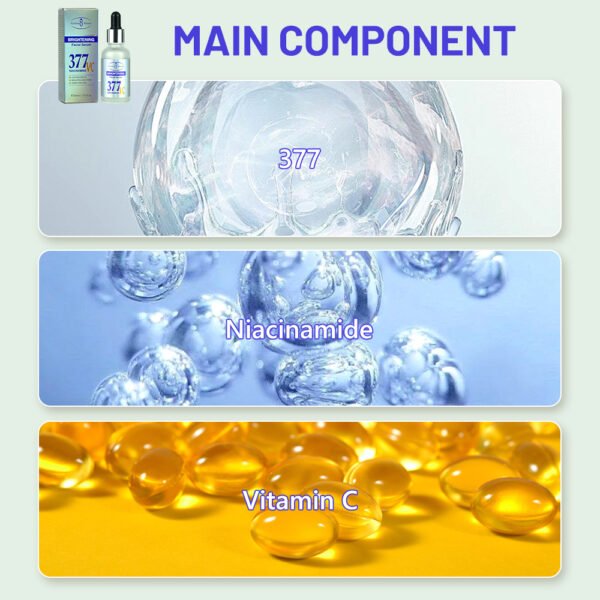 Custom 377 & Niacinamide Face Serum Vitamin C Fade Dark Spots Brightening Even Skin Tone Moisturizing Face Serum For Skin Care - Image 6