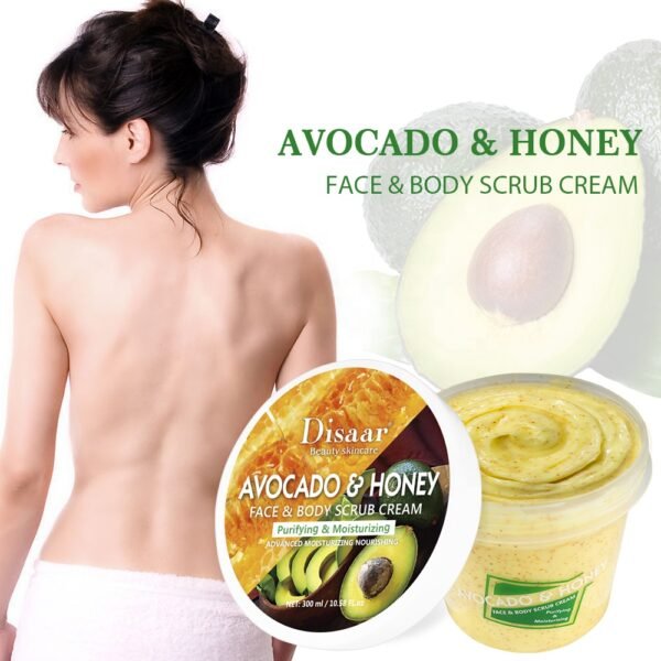 skin care body scrub avocado honey organic deep cleansing face body scrub - Image 6