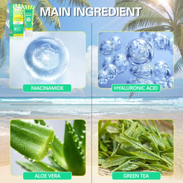Disaar Hydrasoothe Sunscreen Gel Private Label Mineral Korean Skin Care Gel Sunscreen For Black Skin - Image 7