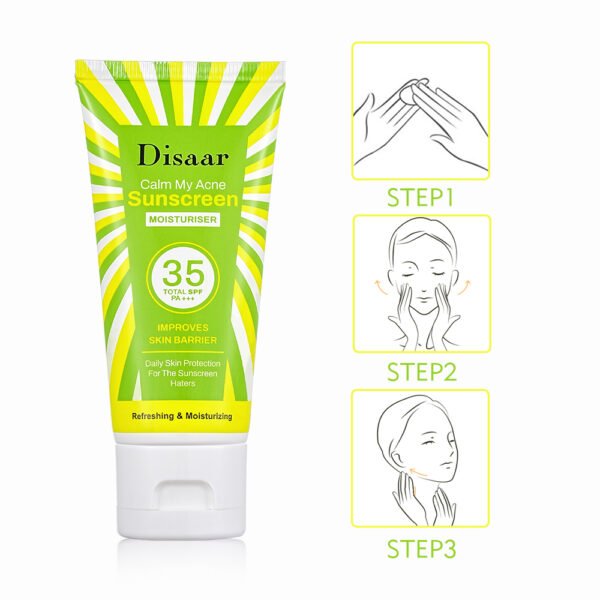 Disaar Natural Calm My Acne Sunscreen Moisturiser Korean Best Sun Block Sunscreen Cream For The Skin - Image 7