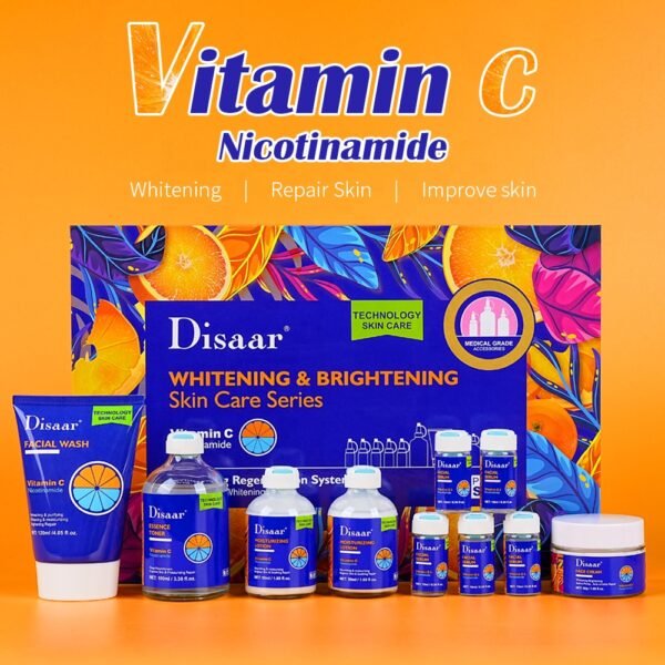 Disaar whitening skin care set vitamin C nicotinamide skin care set 10 Pieces - Image 7