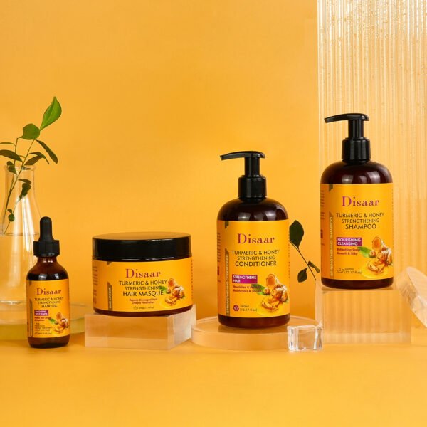 Disaar Factory Price Turmeric & Honey Hair Care Mask Natural Strengthener Deep Repairing Moisturizing Damaged Hair Mask Cream - Image 7