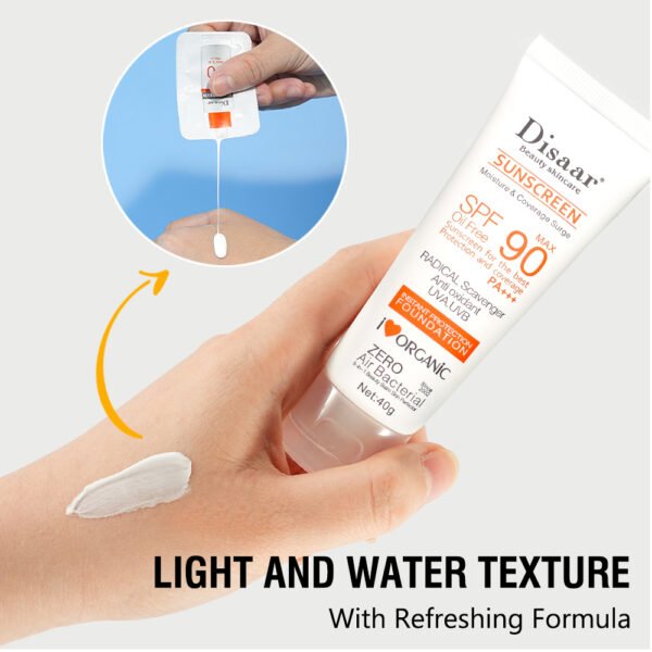 Disaar SPF 90 Sunblock Sunscreen Moisturizer Whitening Organic Sunscreen Face Cream Spf 90 - Image 7