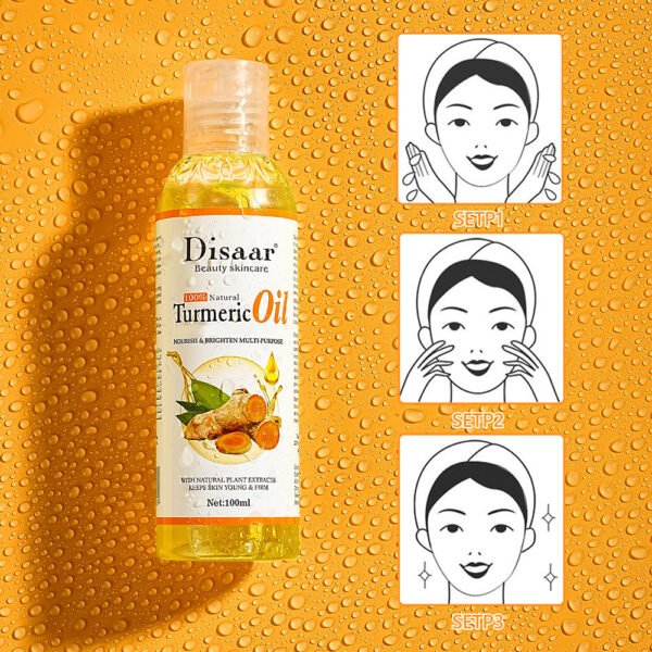 Disaar Body Oil Turmeric 7 Days Lightening Face Hair Care Moisturizing Massage Oil Turmeric Oil For Body Skin Lightening Spa - Image 7
