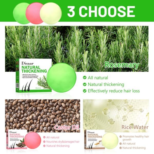 Disaar natural rice hair growth soap anti hair loss bar soap for damaged hair - Image 7